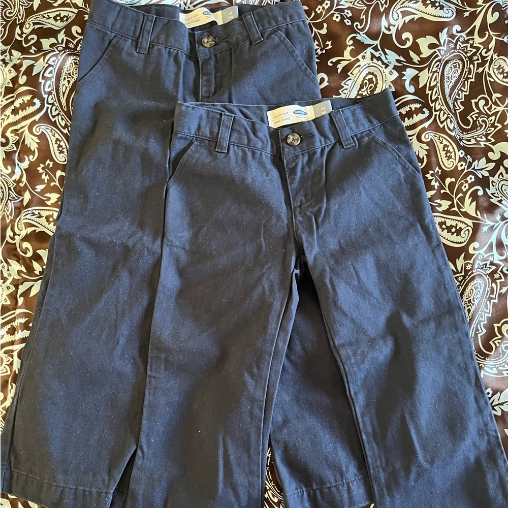 Old Navy Boot Cut 4T Girls Navy (Bundle of 2 Pants)